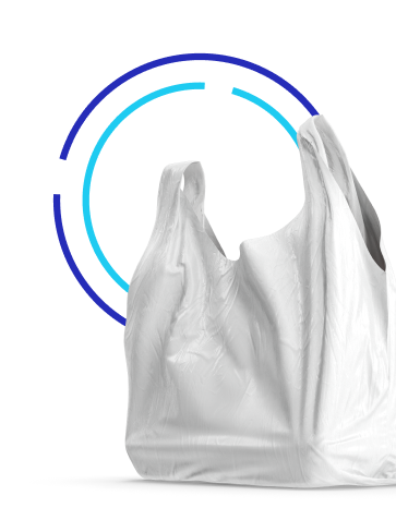 Image of SeeChange icon and shopping bag, highlighting using self-checkout software to catch 'mistaken' mis-scans